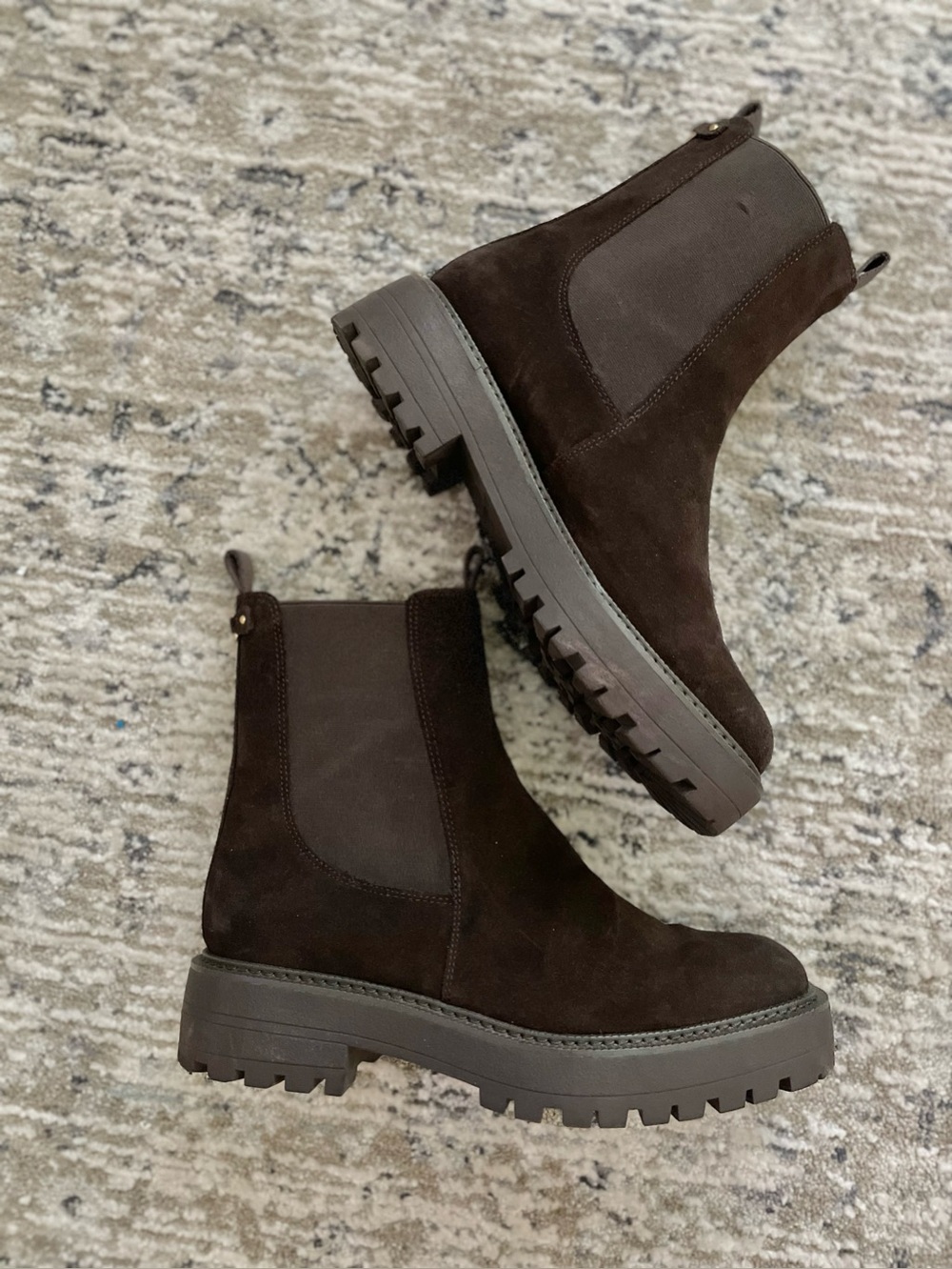 Sam Edelman Laguna Boots Size 8.5 Brown Suede Chelsea Boots - Picture 6 of 11